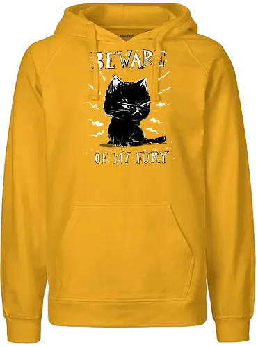 Beware of my fury - cat, grumpy cat, furious cat - Fairtrade Hoodie