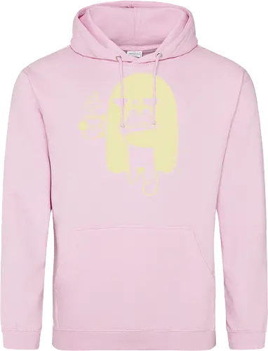 Cute Ghost Holding Cat - morning, monday, ghost, black cat, holding cat, grumpy, coffee, funny, sarcastic, mug, meh, spooky cute, creepy cute, hate, xmorfina - Standard Hoodie