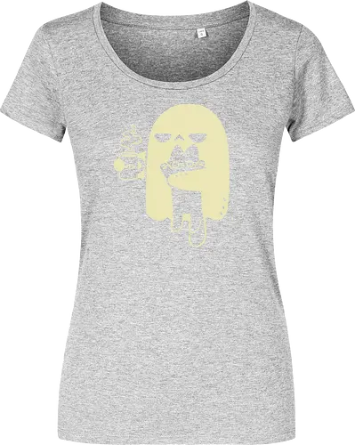 Cute Ghost Holding Cat - morning, monday, ghost, black cat, holding cat, grumpy, coffee, funny, sarcastic, mug, meh, spooky cute, creepy cute, hate, xmorfina - Women T-Shirt