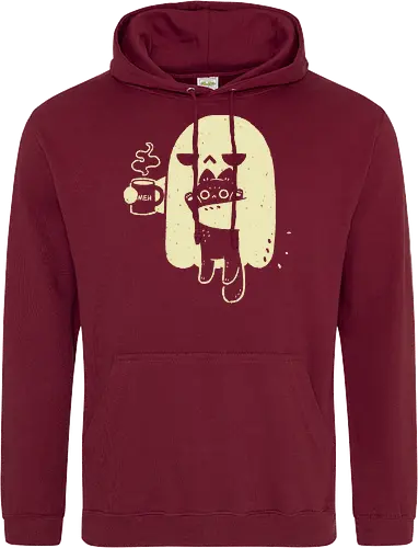 Cute Ghost Holding Cat - morning, monday, ghost, black cat, holding cat, grumpy, coffee, funny, sarcastic, mug, meh, spooky cute, creepy cute, hate, xmorfina - Standard Hoodie