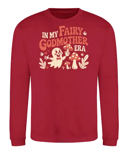 In My Fairy Godmother Era  - fairy godmother art, spooky mushroom design, magical ghost print, fantasy lover design, halloween ghost art, whimsical mushroom graphic, cute ghost illustration, unique fairy design, gift for fantasy fans, playful spooky print - Sweatshirt