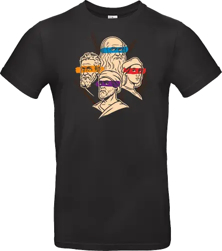 Renaissance Mutant Ninja Thinkers - Teenage Mutant Ninja Turtles, TMNT, Renaissance, artists, philosophers, Leonardo da Vinci, Michelangelo, Donatello, Raphael, parody, mashup, intellectual humor, art history, pop culture, graphic tee, unique design, geek shirt, smart casual, fan art, funny shirt, clever design, academic fashion - Standard T-Shirt