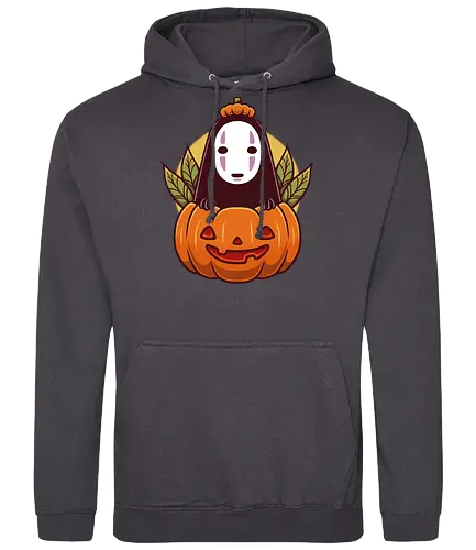Dark Spirit Halloween - famous anime, spirited away, no face, faceless, animation, movie, anime, manga, halloween, cute, cute creepy, spooky, autumn, pumpkin, hayao miyazaki, happy halloween, trick or treat - Standard Hoodie