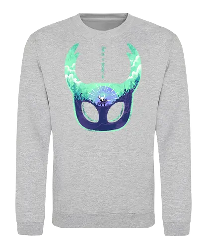 mask of brave - silksong, hollowknight, knight, lancer, beetle, insect, adventure, cool, awesome, hero, game - Sweatshirt