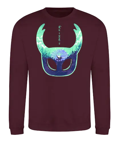 mask of brave - silksong, hollowknight, knight, lancer, beetle, insect, adventure, cool, awesome, hero, game - Sweatshirt