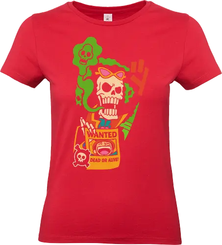 Soul King Brook Wanted - Pirate, brook, pirate, wanted poster, skeleton, musician, fan art, japan, japanese, pop culture, graphic tee, pirate, shonen, yohohoho, soul king, anime, manga, straw hat pirates - Standard T-Shirt (Women)