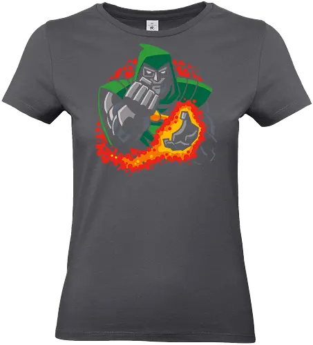 Doctor Doom's Fiery Fury - comics, villain, superhero, fantastic four, avengers, doom, comic book, fan art, graphic tee, pop culture, geek, geeky, doctor doom, Comic, dr doom - Standard T-Shirt (Women)