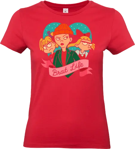 Brat Life: All Grown Up - rugrats, dee dee, angelica, susie, brat life, 90s, nostalgia, cartoon, retro, nickelodeon, fan art, funny, pop culture, animation, graphic tee, rebellious, kid core - Standard T-Shirt (Women)