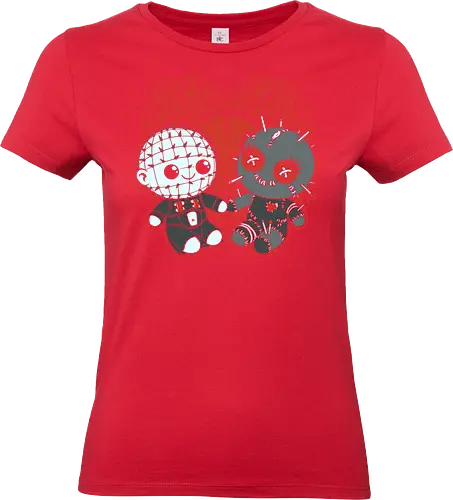 Pin Voodoo Love  - Horror, Classic Horror, Horror Movies, Movie, Classic, Cult Classic, Halloween, Voodoo Doll, Love, Lovers, Valentine - Standard T-Shirt (Women)