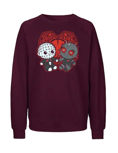 Pin Voodoo Love  - Horror, Classic Horror, Horror Movies, Movie, Classic, Cult Classic, Halloween, Voodoo Doll, Love, Lovers, Valentine - Fairtrade Sweatshirt