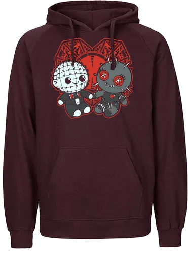 Pin Voodoo Love  - Horror, Classic Horror, Horror Movies, Movie, Classic, Cult Classic, Halloween, Voodoo Doll, Love, Lovers, Valentine - Fairtrade Hoodie