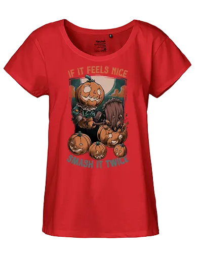Pumpkin Smash Halloween - halloween, holiday, Trick Or Treat, creepy, spooky, scary, pumpkin, october, fall, autumn, smash, fun, funny, jack-o-lantern - Fairtrade Girl Shirt