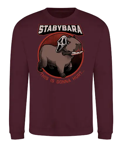 Slasher Capybara Horror Movie  - pet, animal, knife, adorable, fun, funny, movies, Horror, serial killer, Dark, capybara, creepy, scary, horror, horror comedy, dark comedy, classic horror - Sweatshirt