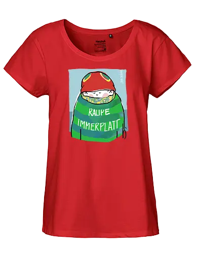 Raupe Immerplatt - müde, platt, Handgezeichnet, Humor, Selbstironie, Streifenpulli, Spruchshirt, deutsch, Ringelpullisprüche, Ringeldinger, streifenweise, Spruch, Weisheit, Motivation, Ringelpulli, SprücheShirt, Cartoon Illustration, Statement - Fairtrade Girl Shirt