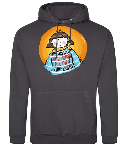 Aus dem Weg! - Ringelpulli, SprücheShirt, Cartoon Illustration, Statement, Zuversicht, Handgezeichnet, Humor, Selbstironie, Streifenpulli, Spruchshirt, deutsch, Ringelpullisprüche, Ringeldinger, streifenweise, Spruch, Weisheit, Motivation - Standard Hoodie