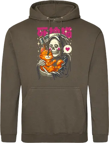 Grim Reaper Loves Cute Cat