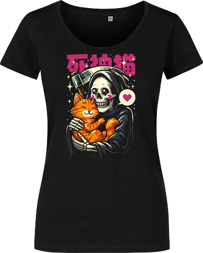 Grim Reaper Loves Cute Cat