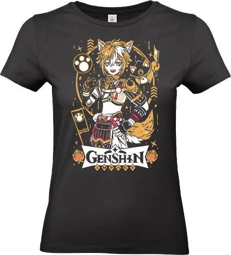 Gorou - Gen shin Impact - Angry, Japanese Art, Aesthetic, Manga Style, Zylixzen, Aggressive, Gamer, Otaku, Gift, Cool, Kawaii, Anime, Manga, Tokyo - Standard T-Shirt (Women)