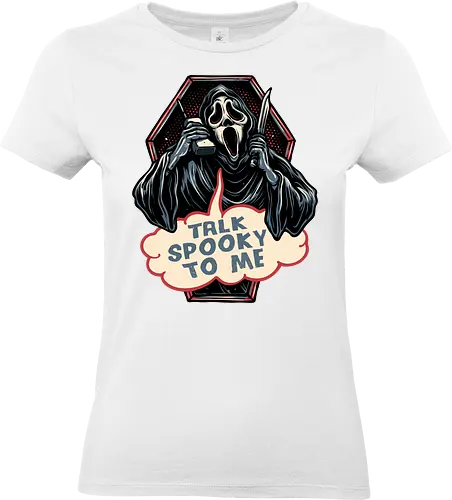 Talk Spooky to me - Horror, Halloween, horror movies, villain, classic horror, funny, humor, spooky, ghost - Standard T-Shirt (Women)