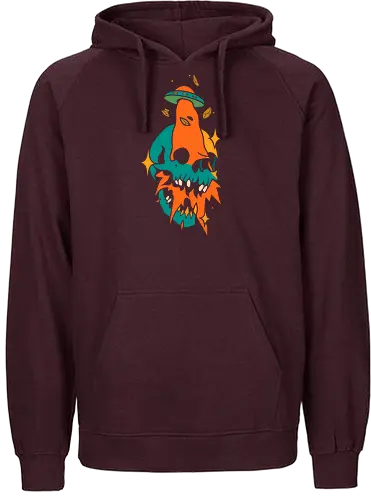 Alien Skull - alien, skull, UFO, flying saucer, macabre, surreal, sci-fi, horror, mysterious, alternative art - Fairtrade Hoodie
