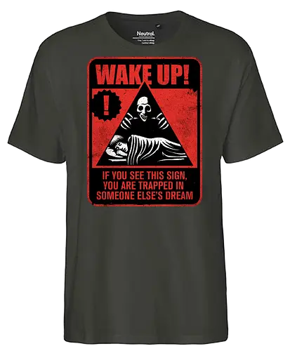Horror Signs Dream Creatures - scary, cool, shadow creature, shadow figure, smile, awesome, horror, horror stories, creepy, horror movies, books, spooky season, Halloween, creepypastas, demon, spirit, shadow person, dead, ghost, dream, dreaming, dreamwalker, dream land, dark, Darkness - Fairtrade T-Shirt