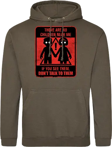 Horror Signs Shadow Children - scary, cool, awesome, horror, horror stories, creepy, horror movies, books, spooky season, Halloween, creepypastas, shadow creature, shadow figure, smile, demon, spirit, shadow person, dead, ghost, children, sign - Standard Hoodie