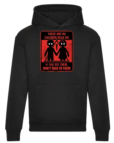 Horror Signs Shadow Children - scary, cool, awesome, horror, horror stories, creepy, horror movies, books, spooky season, Halloween, creepypastas, shadow creature, shadow figure, smile, demon, spirit, shadow person, dead, ghost, children, sign - Heavyweight Hoodie