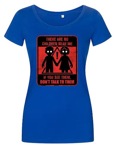 Horror Signs Shadow Children - scary, cool, awesome, horror, horror stories, creepy, horror movies, books, spooky season, Halloween, creepypastas, shadow creature, shadow figure, smile, demon, spirit, shadow person, dead, ghost, children, sign - Women T-Shirt