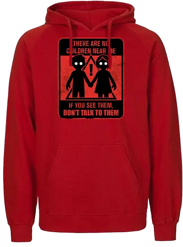 Horror Signs Shadow Children - scary, cool, awesome, horror, horror stories, creepy, horror movies, books, spooky season, Halloween, creepypastas, shadow creature, shadow figure, smile, demon, spirit, shadow person, dead, ghost, children, sign - Fairtrade Hoodie