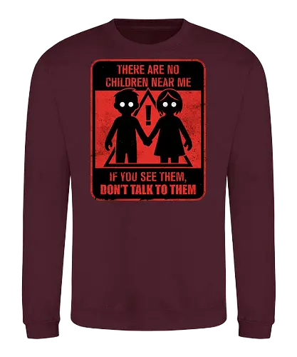 Horror Signs Shadow Children - scary, cool, awesome, horror, horror stories, creepy, horror movies, books, spooky season, Halloween, creepypastas, shadow creature, shadow figure, smile, demon, spirit, shadow person, dead, ghost, children, sign - Sweatshirt