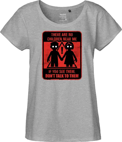 Horror Signs Shadow Children - scary, cool, awesome, horror, horror stories, creepy, horror movies, books, spooky season, Halloween, creepypastas, shadow creature, shadow figure, smile, demon, spirit, shadow person, dead, ghost, children, sign - Fairtrade Girl Shirt