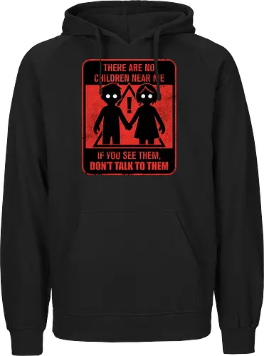 Horror Signs Shadow Children - scary, cool, awesome, horror, horror stories, creepy, horror movies, books, spooky season, Halloween, creepypastas, shadow creature, shadow figure, smile, demon, spirit, shadow person, dead, ghost, children, sign - Fairtrade Hoodie