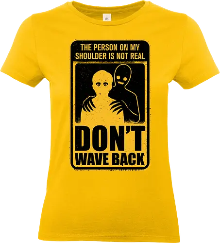 Horror Signs Shadow Creatures - scary, cool, awesome, horror, horror stories, creepy, horror movies, books, spooky season, Halloween, creepypastas, shadow creature, shadow figure, smile, demon, spirit, shadow person, dead, ghost, wave, sign - Standard T-Shirt (Women)