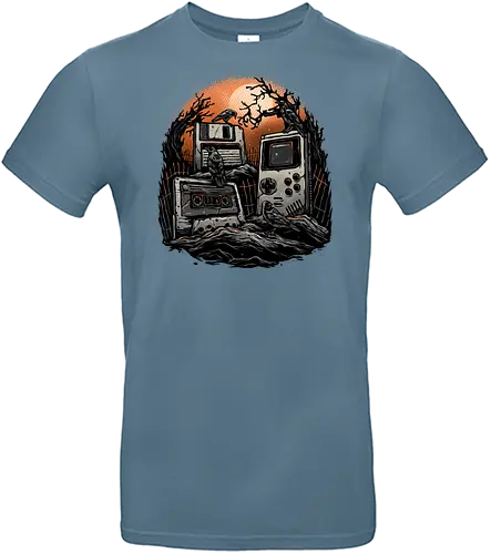 Retro Graveyard - Retro, vintage, classic, horror, creepy, video games, gaming, retro gamer, nostalgia - Standard T-Shirt