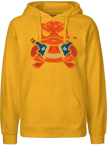  Grumpy Toad Master - Toad, frog, Japanese folklore, grumpy toad, fantasy art, Japanese art, samurai, ninja, ronin, art print, t-shirt design, whimsical, funny, cool art, mystical creature, frog lover, pipe smoker, traditional style - Fairtrade Hoodie