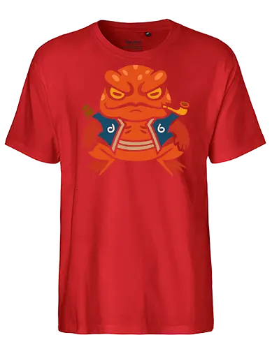 Grumpy Toad Master - Toad, frog, Japanese folklore, grumpy toad, fantasy art, Japanese art, samurai, ninja, ronin, art print, t-shirt design, whimsical, funny, cool art, mystical creature, frog lover, pipe smoker, traditional style - Fairtrade T-Shirt