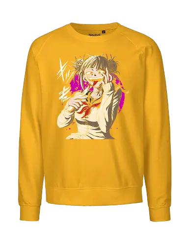 Yandere Delight - Himiko Toga, Academia, MHA, anime, manga, villain, fan art, art print, t-shirt design, League of Villains, BNHA, yandere, creepy cute, Deku, Japanese anime, geek art - Fairtrade Sweatshirt