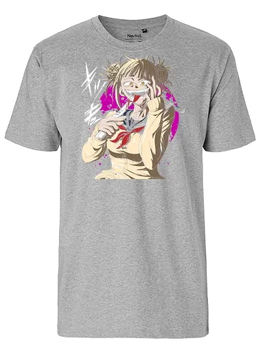 Yandere Delight - Himiko Toga, Academia, MHA, anime, manga, villain, fan art, art print, t-shirt design, League of Villains, BNHA, yandere, creepy cute, Deku, Japanese anime, geek art - Fairtrade T-Shirt