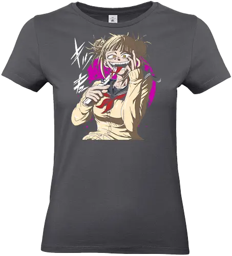 Yandere Delight - Himiko Toga, Academia, MHA, anime, manga, villain, fan art, art print, t-shirt design, League of Villains, BNHA, yandere, creepy cute, Deku, Japanese anime, geek art - Standard T-Shirt (Women)