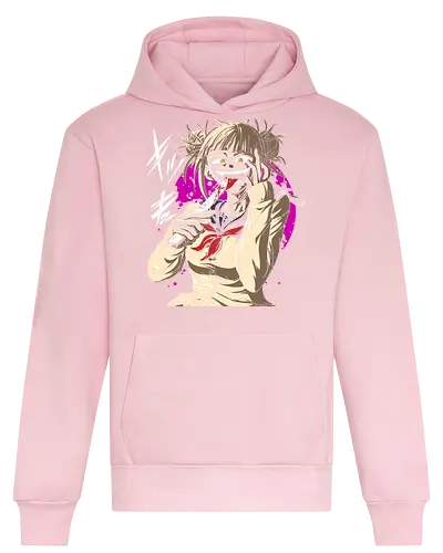 Yandere Delight - Himiko Toga, Academia, MHA, anime, manga, villain, fan art, art print, t-shirt design, League of Villains, BNHA, yandere, creepy cute, Deku, Japanese anime, geek art - Heavyweight Hoodie