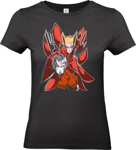 Baryon Mode - Shinobi, Baryon Mode, Naruto Shippuden, Boruto, anime, manga, art print, t-shirt design, fan art, Kurama, Nine-Tails, Sage of Six Paths, Otsutsuki, geek art, final form, dramatic, cool, anime fan gift - Standard T-Shirt (Women)