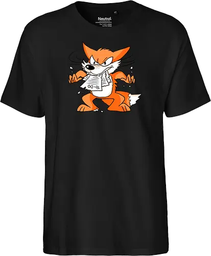Rage Fox - Fuchs, Rage, To-Do-Liste, Wut - Fairtrade T-Shirt