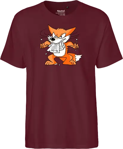 Rage Fox - Fuchs, Rage, To-Do-Liste, Wut - Fairtrade T-Shirt
