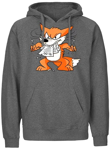 Rage Fox - Fuchs, Rage, To-Do-Liste, Wut - Fairtrade Hoodie