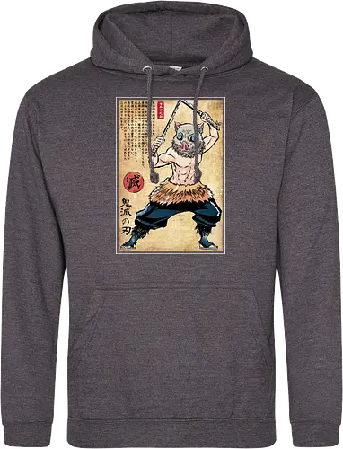 Beast breathing woodblock