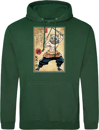 Beast breathing woodblock