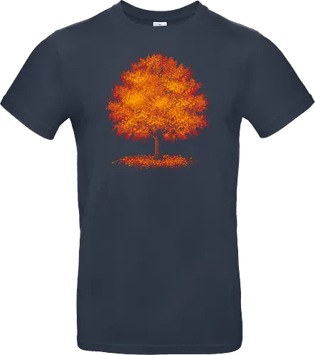 Impressionist autumn - nature, tree, leaves, forest, orange, seasons, autumn, halloween - Standard T-Shirt