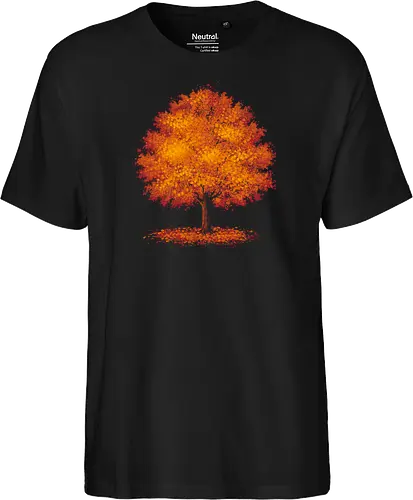 Impressionist autumn - nature, tree, leaves, forest, orange, seasons, autumn, halloween - Fairtrade T-Shirt