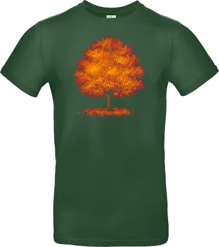 Impressionist autumn - nature, tree, leaves, forest, orange, seasons, autumn, halloween - Standard T-Shirt