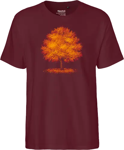 Impressionist autumn - nature, tree, leaves, forest, orange, seasons, autumn, halloween - Fairtrade T-Shirt